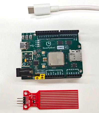 初学者视角体验：【EC800X Duino 开发板】传感器体验-水位检测传感器！